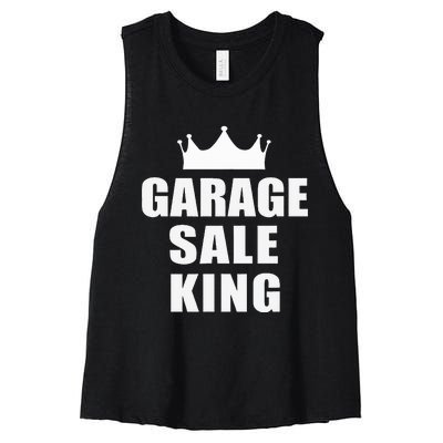 Garage Sale Funny Garage Sale King Yard Sale Women's Racerback Cropped Tank