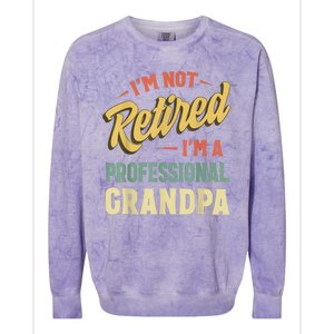 Grandpa Shirts For Funny Fathers Day Retired Grandpa Colorblast Crewneck Sweatshirt