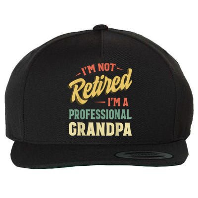 Grandpa Shirts For Funny Fathers Day Retired Grandpa Wool Snapback Cap