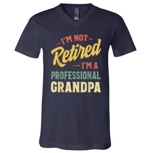 Grandpa Shirts For Funny Fathers Day Retired Grandpa V-Neck T-Shirt