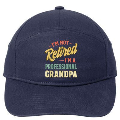 Grandpa Shirts For Funny Fathers Day Retired Grandpa 7-Panel Snapback Hat