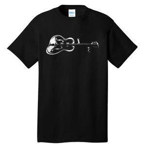 Guitarist Shark Fish Angler Fishing I Funny Guitar Player Tall T-Shirt