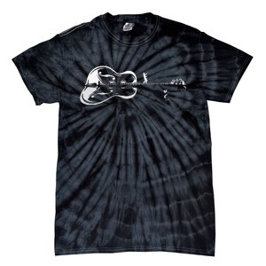 Guitarist Shark Fish Angler Fishing I Funny Guitar Player Tie-Dye T-Shirt