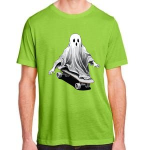 Ghost Skateboard Funny Skateboarding Lazy Halloween Costume Funny Gift Adult ChromaSoft Performance T-Shirt