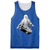 Ghost Skateboard Funny Skateboarding Lazy Halloween Costume Funny Gift Mesh Reversible Basketball Jersey Tank