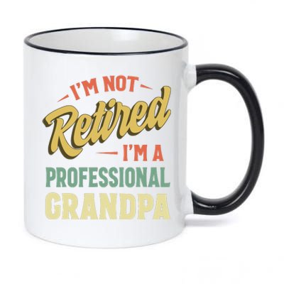 Grandpa Shirts For Men Funny Fathers Day Retired Grandpa 11oz Black Color Changing Mug