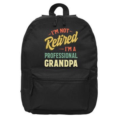 Grandpa Shirts For Men Funny Fathers Day Retired Grandpa 16 in Basic Backpack