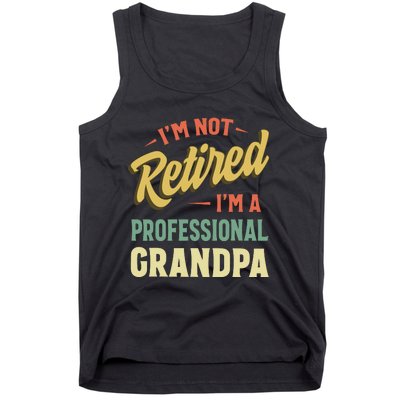 Grandpa Shirts For Men Funny Fathers Day Retired Grandpa Tank Top