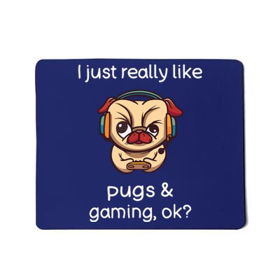 Gamer Shirts Funny Pug Lover Video Games Dog Pug Gaming Mousepad