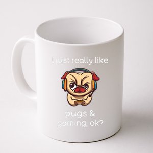 Gamer Shirts Funny Pug Lover Video Games Dog Pug Gaming Coffee Mug