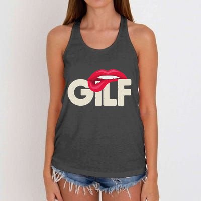 Gilf Sarcastic Funny Saying Grandmother Grandfather Women's Knotted Racerback Tank