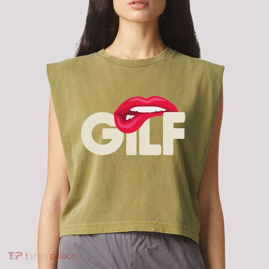 Gilf Sarcastic Funny Saying Grandmother Grandfather Garment-Dyed Women's Muscle Tee