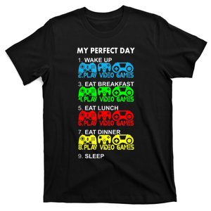 Gamer S.hirt Funny Perfect Day Video Games Love Gaming T-Shirt