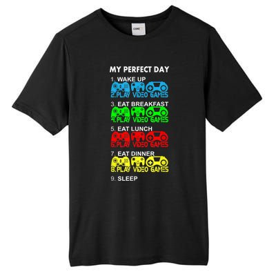 Gamer S.hirt Funny Perfect Day Video Games Love Gaming Tall Fusion ChromaSoft Performance T-Shirt