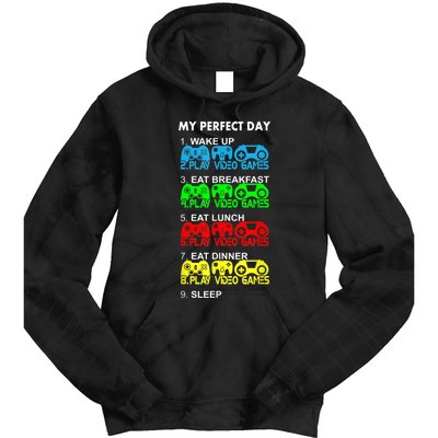 Gamer S.hirt Funny Perfect Day Video Games Love Gaming Tie Dye Hoodie