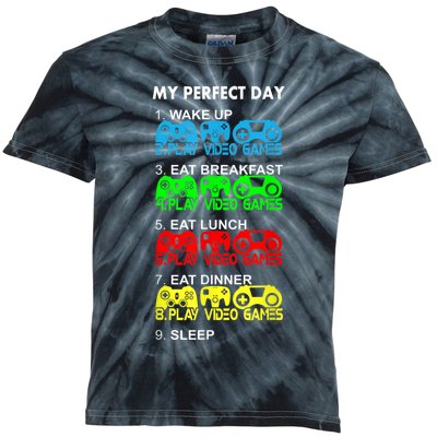 Gamer S.hirt Funny Perfect Day Video Games Love Gaming Kids Tie-Dye T-Shirt