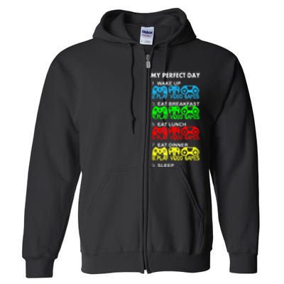 Gamer S.hirt Funny Perfect Day Video Games Love Gaming Full Zip Hoodie