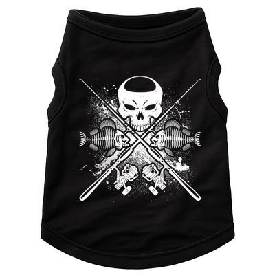 Grunge Skull Fish Bone Fishing Doggie Tank