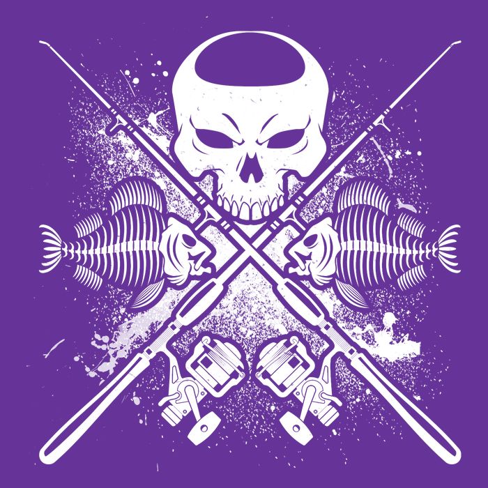 Grunge Skull Fish Bone Fishing Hat