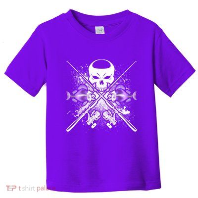 Grunge Skull Fish Bone Fishing Toddler T-Shirt