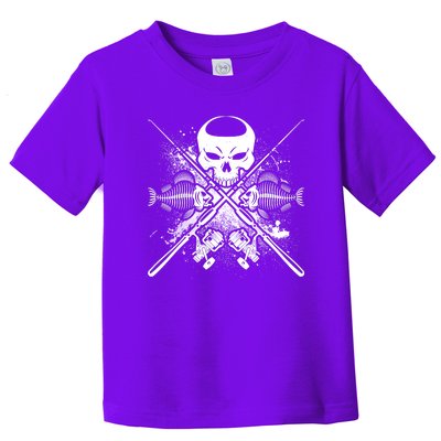 Grunge Skull Fish Bone Fishing Toddler T-Shirt