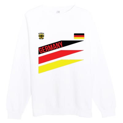 GERMANY SHIRTJERSEY FLAGSOCCERFOOTBALL Premium Crewneck Sweatshirt