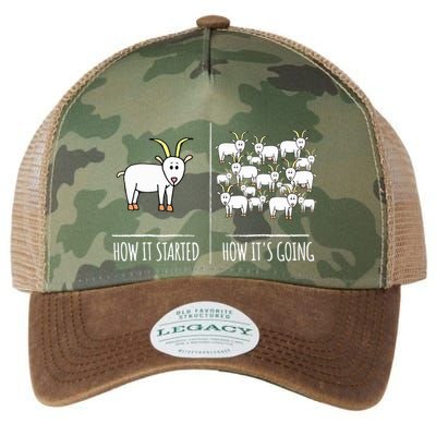 Goat Shirts For Goat Lovers Farm Apparel Meme Pun Funny Goat Legacy Tie Dye Trucker Hat
