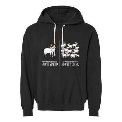Goat Shirts For Goat Lovers Farm Apparel Meme Pun Funny Goat Garment-Dyed Fleece Hoodie