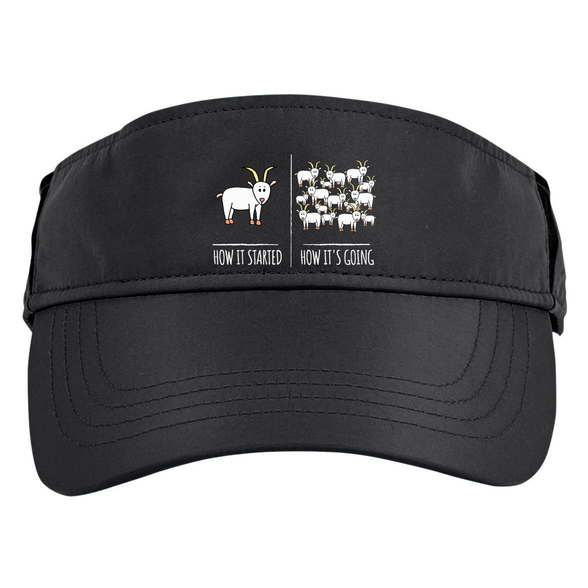 Goat Shirts For Goat Lovers Farm Apparel Meme Pun Funny Goat Adult Drive Performance Visor