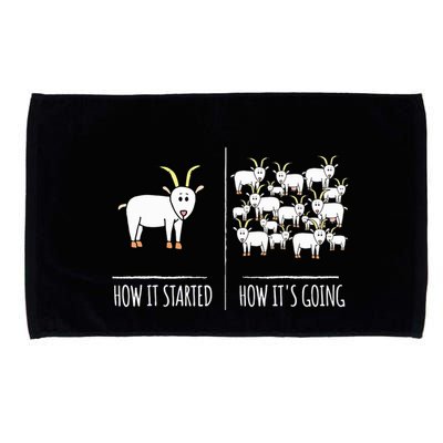 Goat Shirts For Goat Lovers Farm Apparel Meme Pun Funny Goat Microfiber Hand Towel