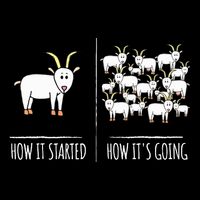 Goat Shirts For Goat Lovers Farm Apparel Meme Pun Funny Goat Cropped Pullover Crew