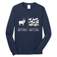 Goat Shirts For Goat Lovers Farm Apparel Meme Pun Funny Goat Long Sleeve Shirt