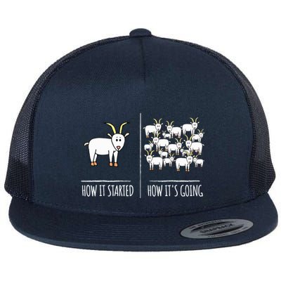 Goat Shirts For Goat Lovers Farm Apparel Meme Pun Funny Goat Flatbill Hat