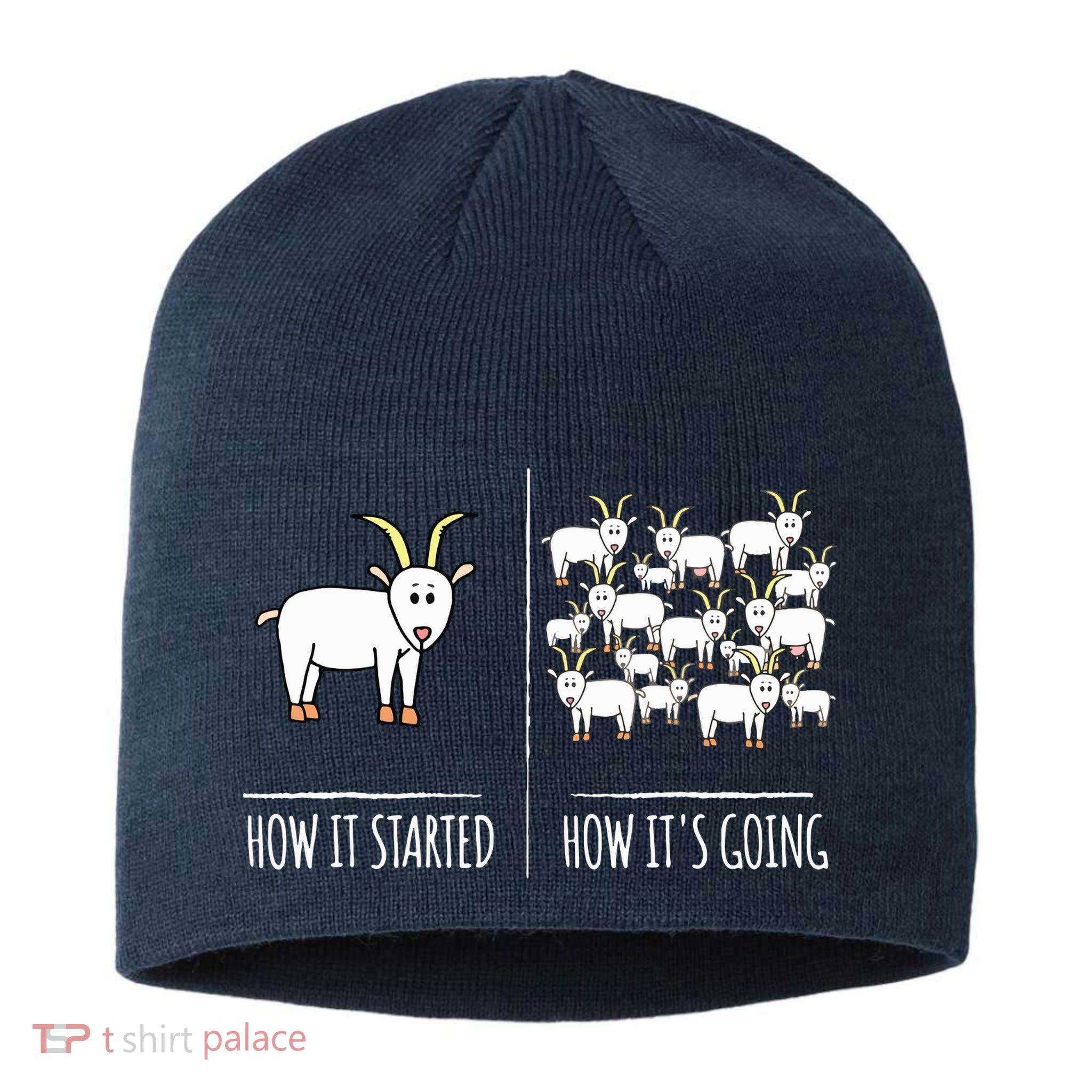 Goat Shirts For Goat Lovers Farm Apparel Meme Pun Funny Goat Sustainable Beanie