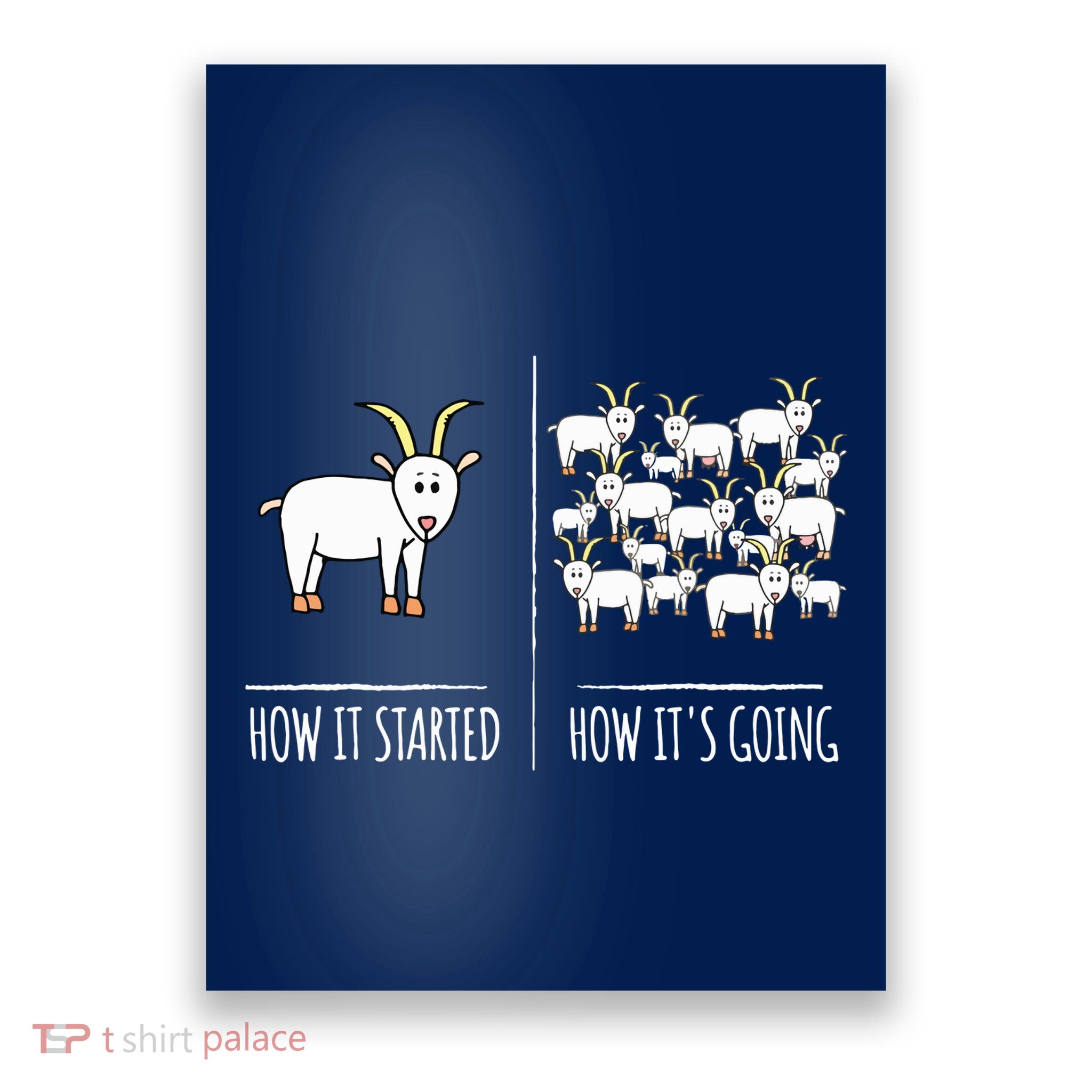 Goat Shirts For Goat Lovers Farm Apparel Meme Pun Funny Goat Poster
