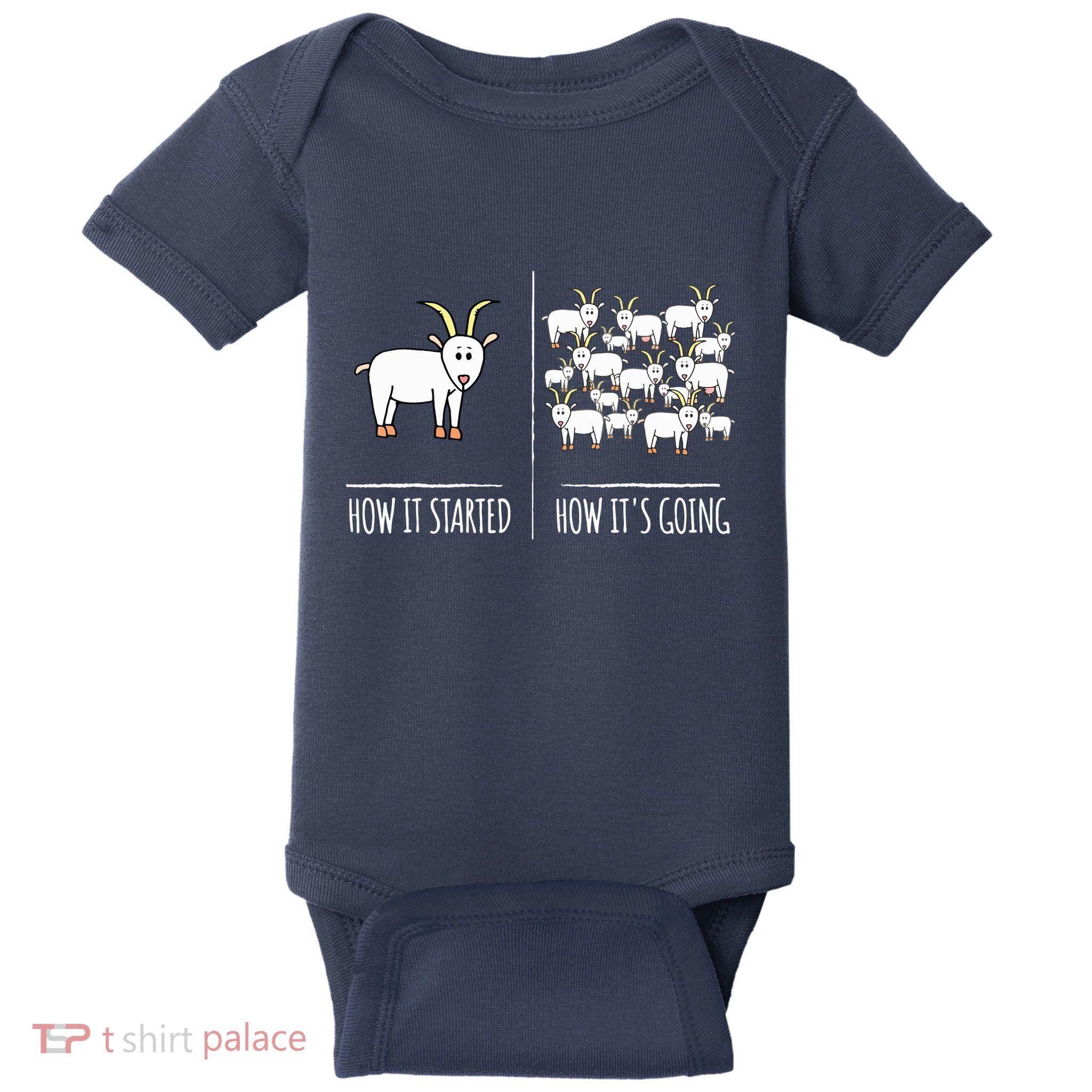 Goat Shirts For Goat Lovers Farm Apparel Meme Pun Funny Goat Baby Bodysuit