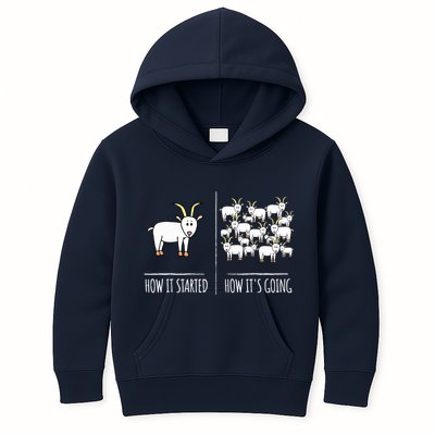 Goat Shirts For Goat Lovers Farm Apparel Meme Pun Funny Goat Kids Hoodie