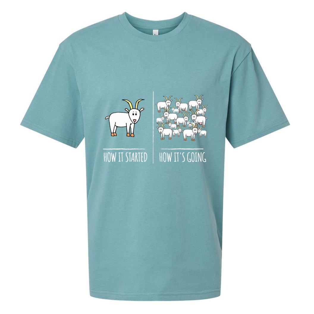 Goat Shirts For Goat Lovers Farm Apparel Meme Pun Funny Goat Sueded Cloud Jersey T-Shirt