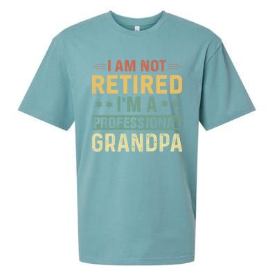 Grandpa S Funny Fathers Day Retired Grandpa Cool Gift Sueded Cloud Jersey T-Shirt