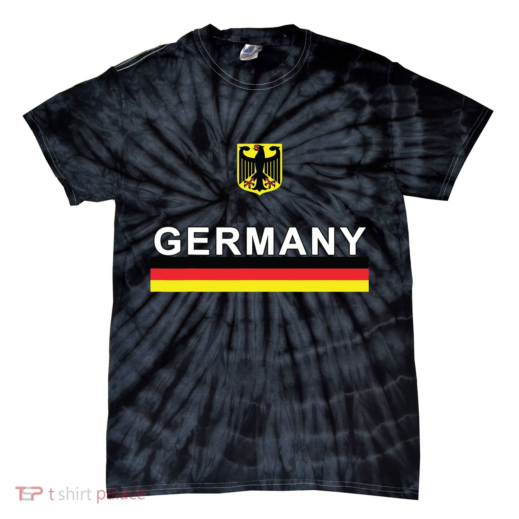 Germany Sporty Flag And Emblem Tie-Dye T-Shirt