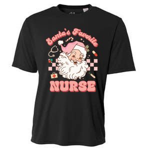 Groovy Santa's Favorite Nurse Christmas RN ER ICU  Cooling Performance Crew T-Shirt