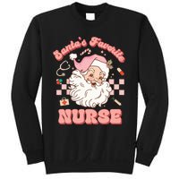 Groovy Santa's Favorite Nurse Christmas RN ER ICU  Sweatshirt