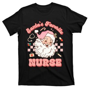 Groovy Santa's Favorite Nurse Christmas RN ER ICU  T-Shirt