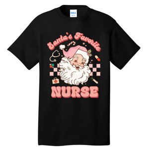 Groovy Santa's Favorite Nurse Christmas RN ER ICU  Tall T-Shirt