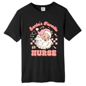 Groovy Santa's Favorite Nurse Christmas RN ER ICU  Tall Fusion ChromaSoft Performance T-Shirt