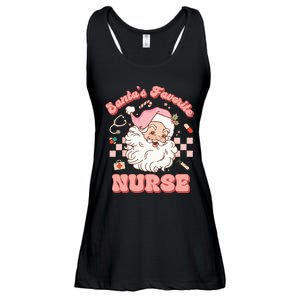 Groovy Santa's Favorite Nurse Christmas RN ER ICU  Ladies Essential Flowy Tank