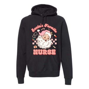 Groovy Santa's Favorite Nurse Christmas RN ER ICU  Premium Hoodie