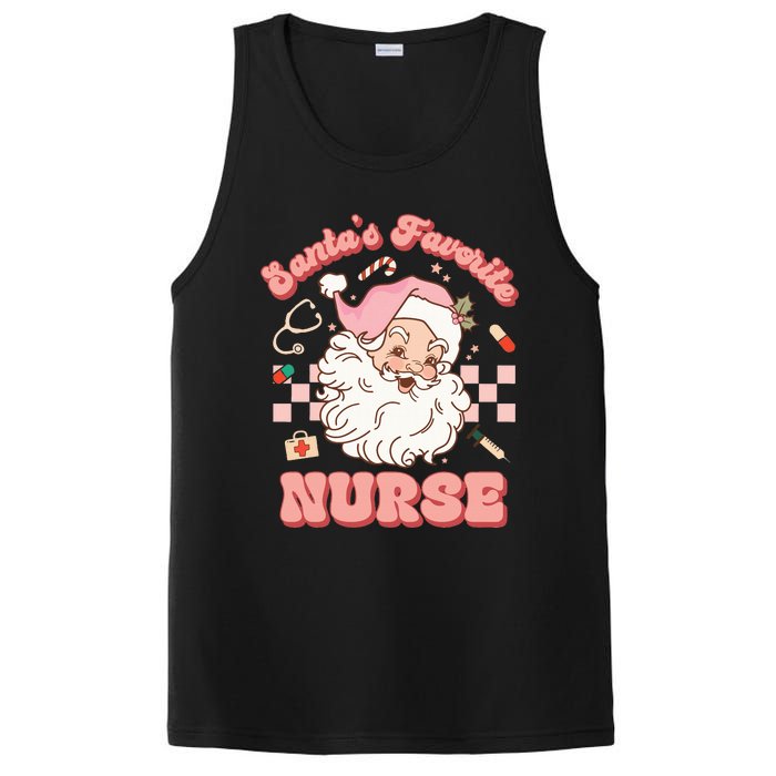 Groovy Santa's Favorite Nurse Christmas RN ER ICU  PosiCharge Competitor Tank