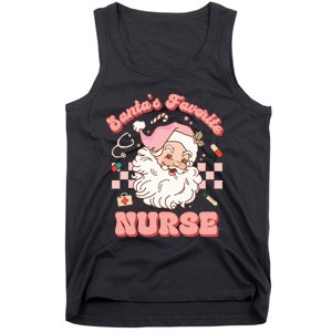 Groovy Santa's Favorite Nurse Christmas RN ER ICU  Tank Top