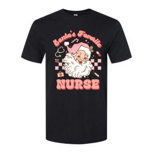 Groovy Santa's Favorite Nurse Christmas RN ER ICU  Softstyle CVC T-Shirt